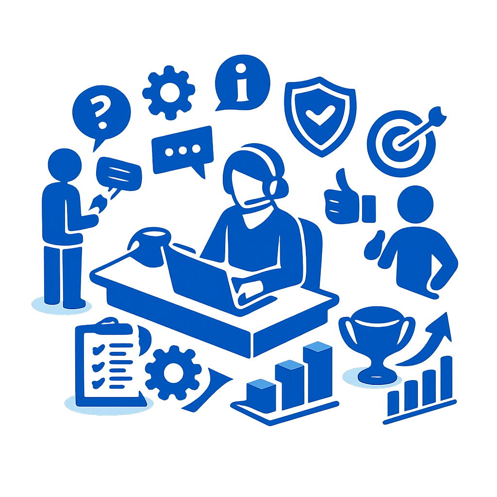 Customer Support Success Isometric Graphic